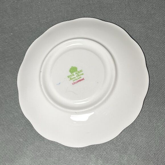 Royal Albert Bone china Teacup & Saucer Columbine Flower Made In England Tea Cup - Picture 7 of 11